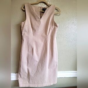CHETTA B Sunhee Sheath Dress‎ Size 12 Beige cream Neutral Office Work Formal